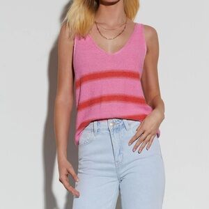 Promesa Arthur Knit Cotton Blend Striped Tank Size Medium